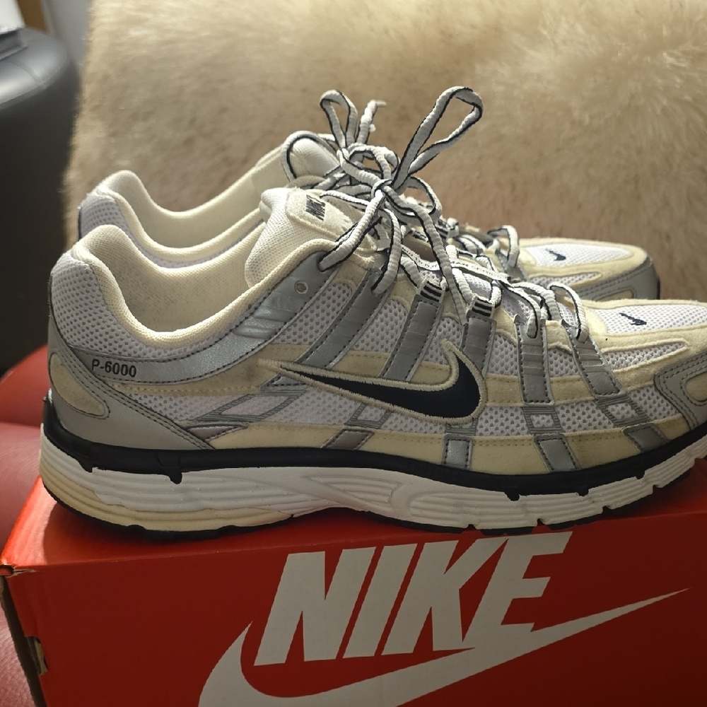 Nike P-6000 Black, Cream, Silver Sneakers, Sz 11.5 - Picture 7 of 9